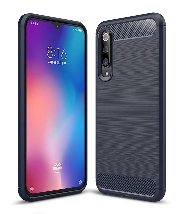 CruzerLite Case Compatible with Xiaomi Mi 9 SE Case, Carbon Fiber Shock Absorption Slim Case for Xiaomi Mi 9 SE ((Black) - Image 1